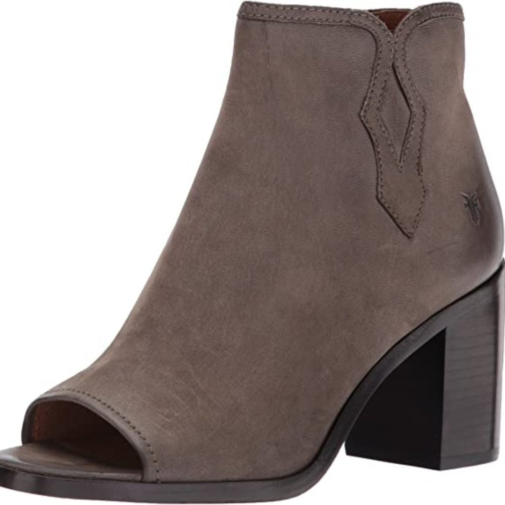 frye peep toe booties